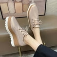thumbnail image 5 of Fesfesfes Casual Shoes for Women Round Toe Fashion Casual Comfortable Round Toe Middle Heels Thick Sole Solid Color Shoes 40(7), 5 of 5