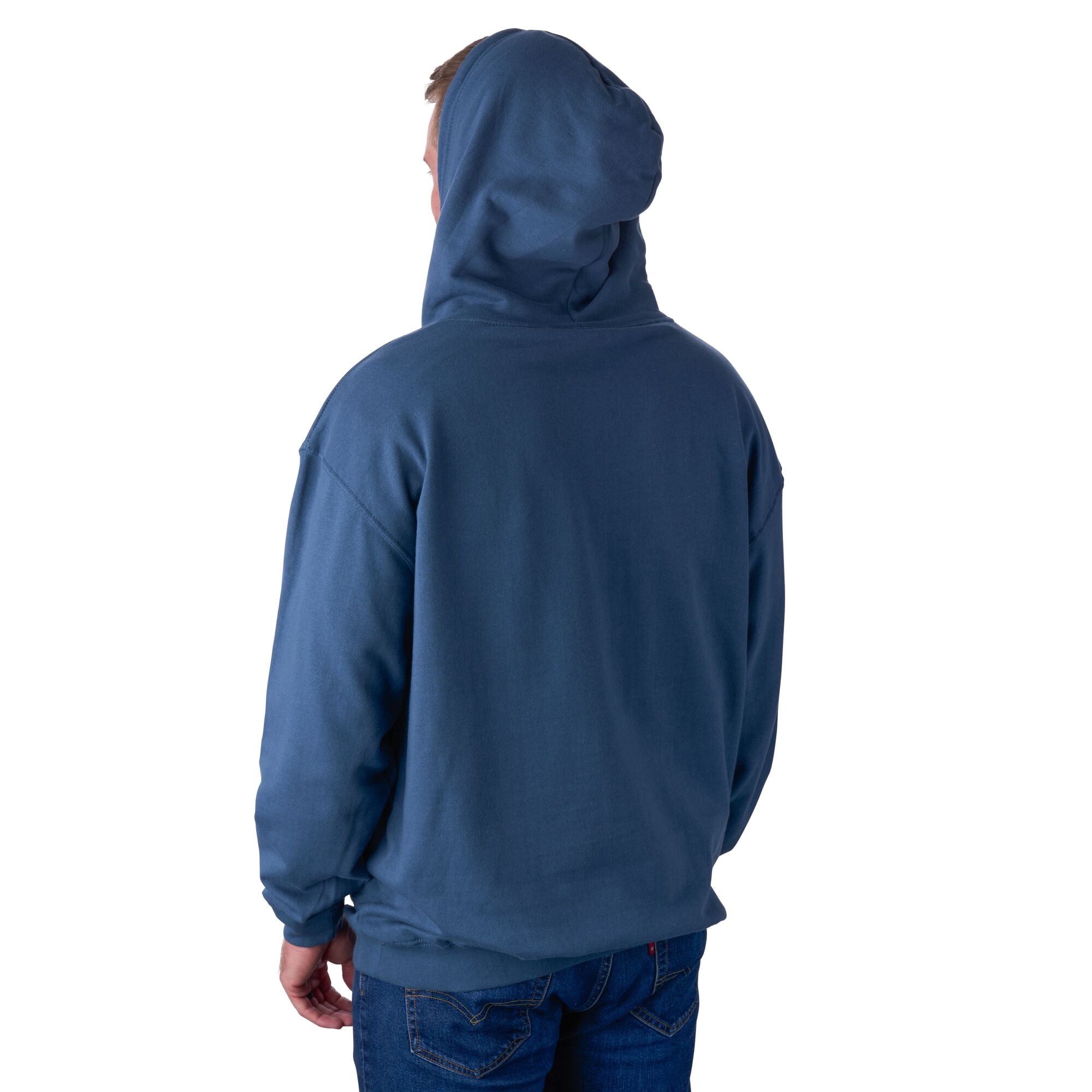 Fenwick Logo Pullover Fleece Hoodie, River, Size XXL