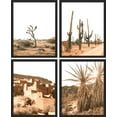 thumbnail image 2 of PixonSign Framed Wall Art Desert Cactus Texas Arizona Landscape Prints, Set of 4 Tropical Photography Wall Decor Arts, Nature Wall Décor, Adhesive Canvas Poster, Modern Home Artwork - 11"x14" Black, 2 of 5