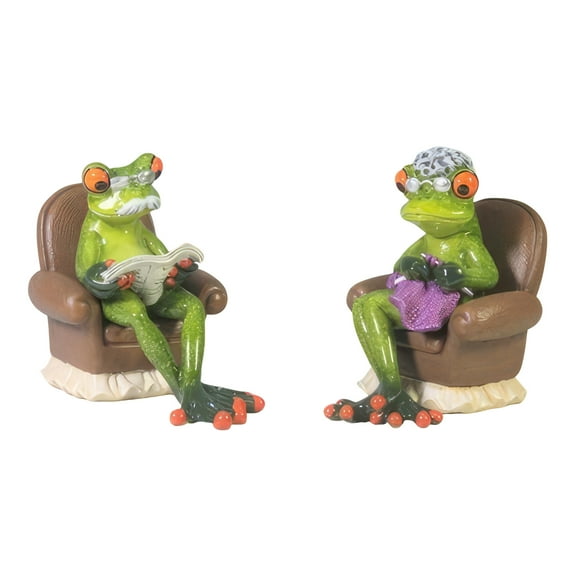 FC Design 5.25"W 2-PC Frog Grandparrents Figurine Set Statue Sculpture Ornament Decoration Home/Room Decor and Unique Gift Ideas for Housewarming, Holidays and Birthdays