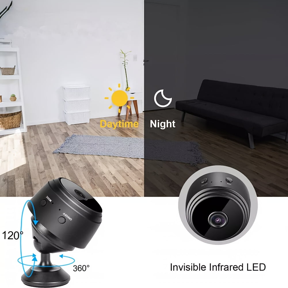 6PCS,Mini Camera Hidden, Nanny Cam with Motion Detection and Night Vision, Indoor/Outdoor Micro Security Surveillance Camera(No SD Card)