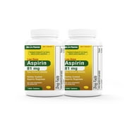 Aspirin Pain Reliever  81 mg Tablets- 1000 Tablets- 2 Pack