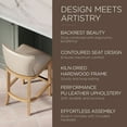 thumbnail image 6 of Open Box Maven Lane Hugo Bar Stool Weathered Oak Finish w/Avanti Vegan Leather, 6 of 6