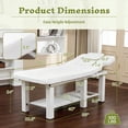 thumbnail image 4 of S-HOME Adjustable Massage Table With Detachable Headrest White High Resiliency Waterproof Cushion 330 lbs Capacity Spa Salon, 4 of 11