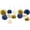 Navy Blue, variant on ANHXN Navy Decorations, Hanging Paper Lanterns Tissue Pom Poms Decor for Graduation Party, Winter Wedding, Mens Birthday, Memorial Day Decorations, New Years Party Supplies