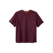 Boulder Creek By Kingsize Men's Big & Tall Heavyweight Crewneck Pocket T-Shirt