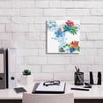 thumbnail image 3 of Epic Graffiti 'Flower Power V' by Mike Schick, Giclee Canvas Wall Art, 12"x12", 3 of 8