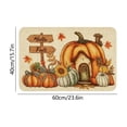 thumbnail image 3 of Hovilon 16x24 Inch Fall Pumpkin Thanksgiving Doormat, Khaki Polyester Welcome Mat, Non-Slip Washable Autumn Harvest Door Rug for Front Porch Entryway Kitchen, Indoor Outdoor Farmhouse Home Decor, 3 of 6
