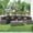 Grey, variant on 8 Pieces Half-Moon Outdoor Patio Furniture Set Outdoor Sectional Rattan Sofa Set Manual Wicker Patio Conversation Set with Rectangular Coffee Table Movable Cushion for Yard(Grey)