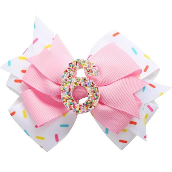 Acahhotxx Birthday Headwear, Lovely Hair Bowknot for Baby Girls Hairband Hairpin Hair Accessory for Birthday Celebrations and Themed Parties