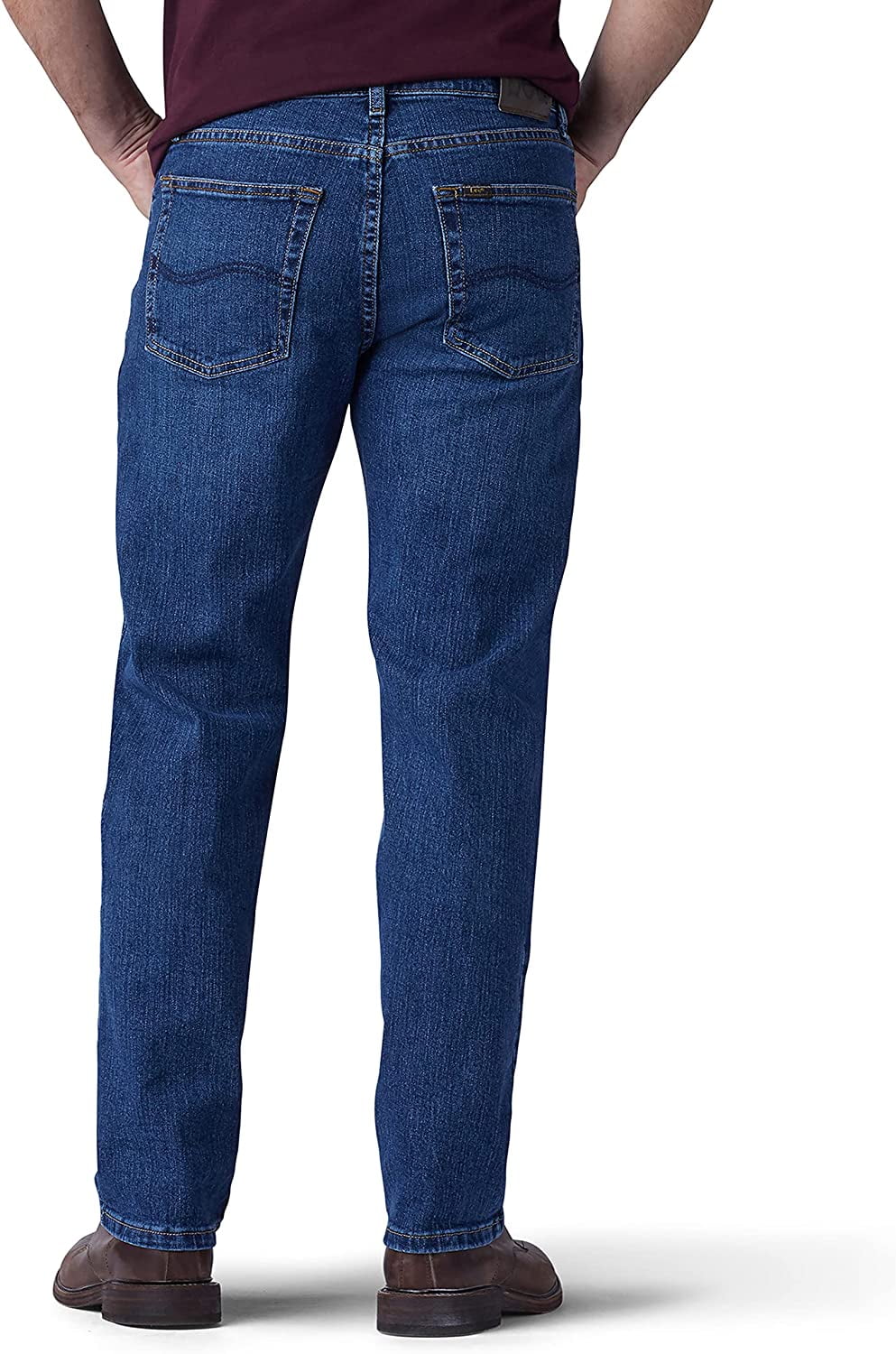 Lee Mens Regular Fit Straight Leg Jeans 36W x 36L Patriot 
