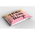 thumbnail image 2 of Ambesonne Saying Pillow Sham 2 Pack, Ombre Dots and Slogan, 26"x20", Peach Pink and Black, 2 of 3