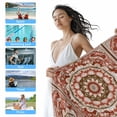 thumbnail image 5 of Boho Retro Beach Towels Blanket Soft&Absorbent Quick Dry Microfiber Ethnic Tribal Floral Pattern Pool Towels for Swimming ,Yoga, Sports, Gym, Camping,Large 30X60in, Red, 5 of 8