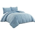 thumbnail image 7 of Chezmoi Collection Chambray Blue Down Alternative Comforter Queen - 3-Piece All Seasons Lightweight Comforter Set - Microfiber Comforter Duvet Insert with Corner Tabs, 7 of 7