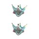 thumbnail image 3 of Methold Hamaca para ratas, cama colgante, multifunción, de lana, práctica para instalar, suministros para mascotas para hámster, ardilla, estrella de Verde estrella de mar 34x34 2piezas Methold CBP382087, 3 of 5