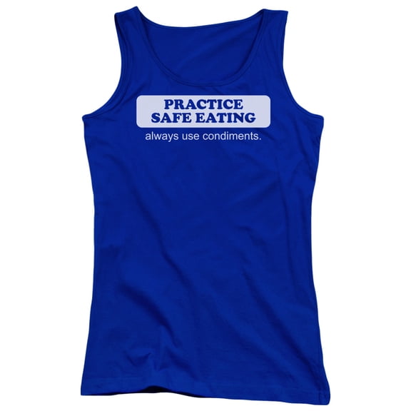 - Safe Eating - Juniors Tank Top - X-Large