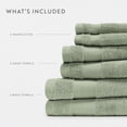 thumbnail image 4 of Noble Linens 6 Piece Essential Cotton Bath Towel Set, 4 of 14