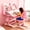 Pink, variant on YNCE Small Desk, Kids Study Desk Chair Set, Height Adjustable Children School Study Table Chair Set with Sitting Corrector, Ergonomic Desk Chair with Book Stand, Foot Pedal, Partition Design