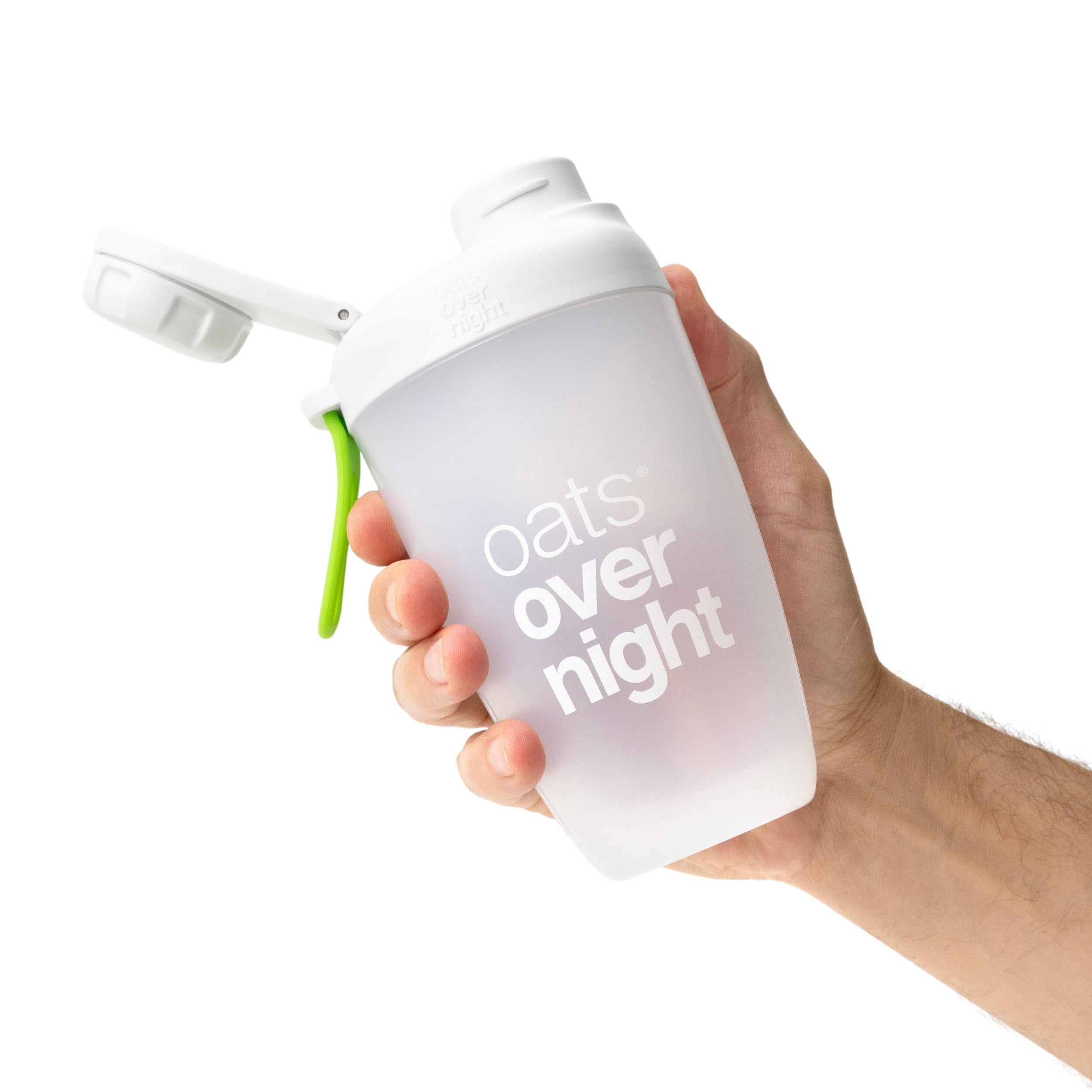 Oats Overnight Shaker Bottle – Leakproof Shaker Cup with Secure Screw Cap & Fill Line, Dishwasher Safe – Mixing Cup, Protein Shakes, Oatmeal, Breakfast On-the-Go & Travel