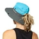 thumbnail image 1 of Sombreros para el sol plegables con protección UV para exteriores para mujer, sombrero de pesca de playa de ala ancha de malla con agujero para cola de caballo, 1 of 5