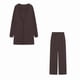 thumbnail image 2 of Conjunto de 3 Piezas de Punto para Mujer: Cárdigan de Larga, Camiseta Sin Mangas, Pantalón y Chándal. Café 4XL, 2 of 4