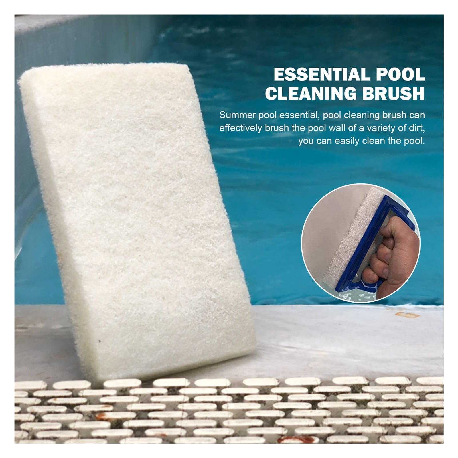 TerraBene Pool Wall Cleaning Brush Waterline Scrubber, 3 Pack