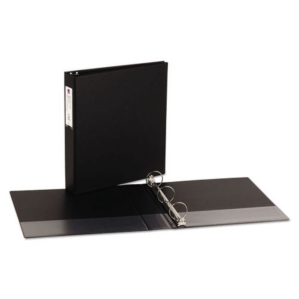 Economy Non-View Binder With Round Rings, 3 Rings, 1.5" Capacity, 11 X 8.5, Black, (4401) | Bundle of 5 Each