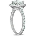 thumbnail image 3 of Bow Jewelry 1.9 Ct Princess Cut Solitaire with Accent Moissanite Ring - 14K White Gold Plated - Engagement Halo Ring for Women - Eternity Band Moissanite Ring - Prong Setting - Ideal Wedding Gift, 3 of 3