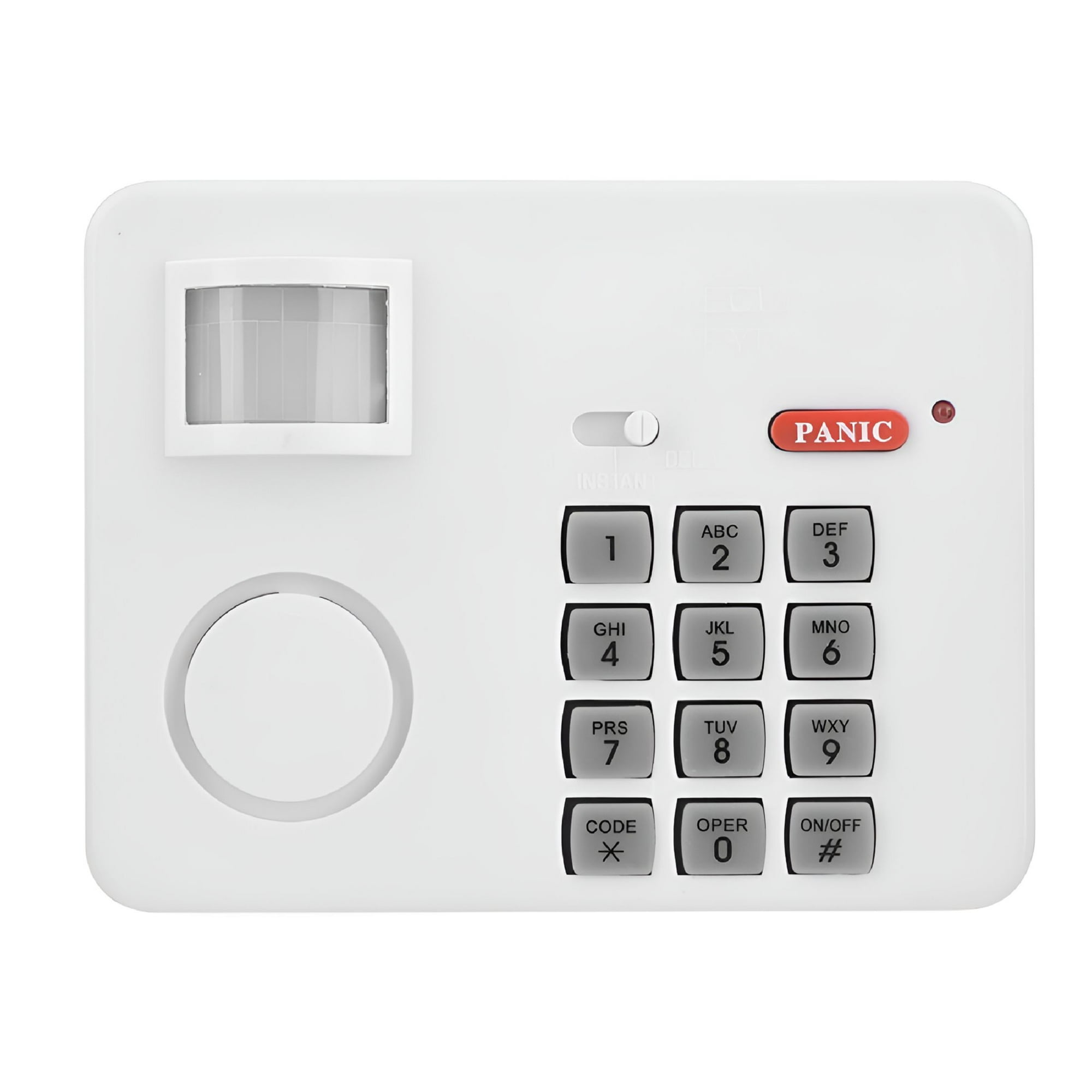 GJX Wireless Home Security Alarm System with PIR Motion Sensor, Keypad and Remote, Password Protection Loud Alert for Factory, Warehouse, Commercial Space