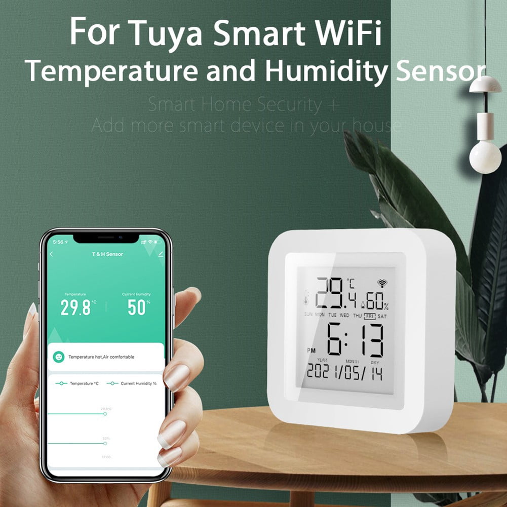 Yannee For Tuya Smart WiFi Thermometer Hygrometer Indoor Room Digital TemperatureSensor