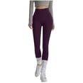 thumbnail image 2 of Mceream High Waisted Leggings for Women Tummy Control Plus Size Seamless Butt Lifting Leggings with Pockets Compression Yoga Pants for Gym Running and Everyday Wear Purple XXL, 2 of 5