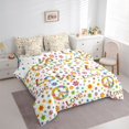 thumbnail image 3 of Feelyou Peace and Love Bedding Comforter Set 7pcs, Hippie Flower Floral Queen Bedding Sets, 3 of 8