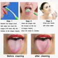 thumbnail image 5 of Tongue Brush Tongue Scraper Tongue Cleaner Helps Fight Bad Breath 2 Tongue Scrapers 2 Pack--Blue & green, 5 of 5