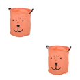 thumbnail image 4 of Ounissouiy Cesto plegable impermeable para la colada, gran capacidad de almacenamiento, juguetes para niños, artículos diversos, cubo redondo, Naranja/M 2piezas, 4 of 6