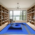 thumbnail image 2 of ODIKA 8'x10' Machine Washable Non-Slip Area Rug, Abstract Blue High Traffic Rug with Pad, Blue, 1023604, 2 of 8