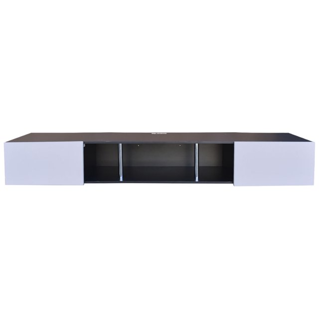 Mueble para TV de 65 Centro de Entretenimiento Flotante Negro con Blanco Hogare Flotante 160