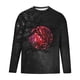 thumbnail image 4 of Blusas y camisas de manga larga con cuello redondo para hombre, blusas casuales de cuello redondo y manga larga, camisetas estampadas, blusas para hombre, 4 of 4