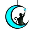 thumbnail image 4 of Metal Luminoso Gato Colgante Ventana Colgante Adorno Silueta Pared Escultura Lindo Regalo Decorativo para Oficina Decoración Interior , Azul perfecl colgante colgante, 4 of 8