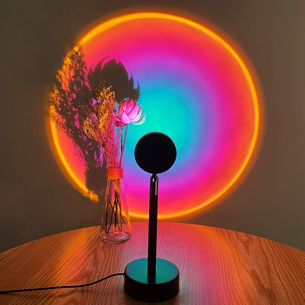 XYCCA Sunset Lamp Sunset Projection Lamp 180 Degree Rotation Rainbow Projection Lamp Night Light Projector Led Lamp for Photography Selfie Tiktok