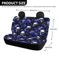 thumbnail image 3 of Psesaysky Blue Rose Skull Rear Bench Seat Covers with SUV Sedan, Comfortable Dirt and Scratch Proof Stretch Rear Bench Seat Covers (2 Pack), 3 of 6