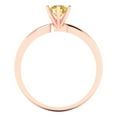 thumbnail image 4 of Clara Pucci 14K Rose Gold Solid Gold Yellow Solitaire Anniversary Ring for Women - 0.5 cttw Round Cut, 4 of 8