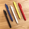 thumbnail image 3 of Red Gel Ink Pens 0.5mm Retractable Ballpoint Pens Smooth Writing Fine Tip Click Pens Comfortable Grip Office Exam Writing Journaling Pens 6 Pack, 3 of 7