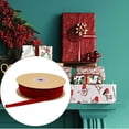 thumbnail image 2 of Rollo de cinta de raso de cinta de de un lado decorativo para regalo de arreglos florales Rojo Zulema Cinta de terciopelo, 2 of 8