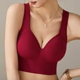 thumbnail image 4 of HAPIMO Women Wide Strap Seamless Push Up Bra V Neckline Padded Cups For All Day Support And Comfort Hot Pink M, 4 of 7