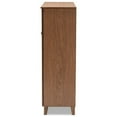 thumbnail image 5 of Baxton Studio Coolidge Modern and Contemporary Walnut Finished 11-Shelf Wood Shoe Storage Cabinet with Drawer, 5 of 7