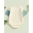 thumbnail image 4 of Cenuakty Baby Girls Boys Romper, Short Sleeve Crew Neck Contrast Color Summer Bodysuit for Casual Daily, 4 of 8