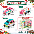 thumbnail image 4 of LOMYOLO 3-in-1 Collision Transforming Car Toys, 3 Magnetic Race Cars Combine into Santa Reindeer Sleigh with Lights and Music, Christmas Gift for Kids Ages 3-6, 4 of 7