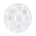Round White Photo Frame Circular Wall Hanging Picture Frame 9Opening Decoration