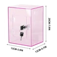 Lockable Clear Piggy Bank, Large Acrylic Savings Box with Key ...