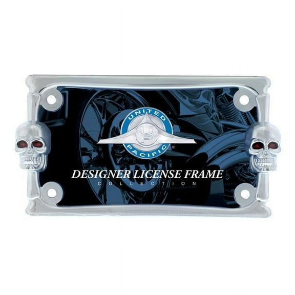 United Pacific Motorcycle Skull License Plate Frame 50075